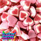Strawberry & Cream Triple Hearts Retro Sweets Gift Jar - 600g