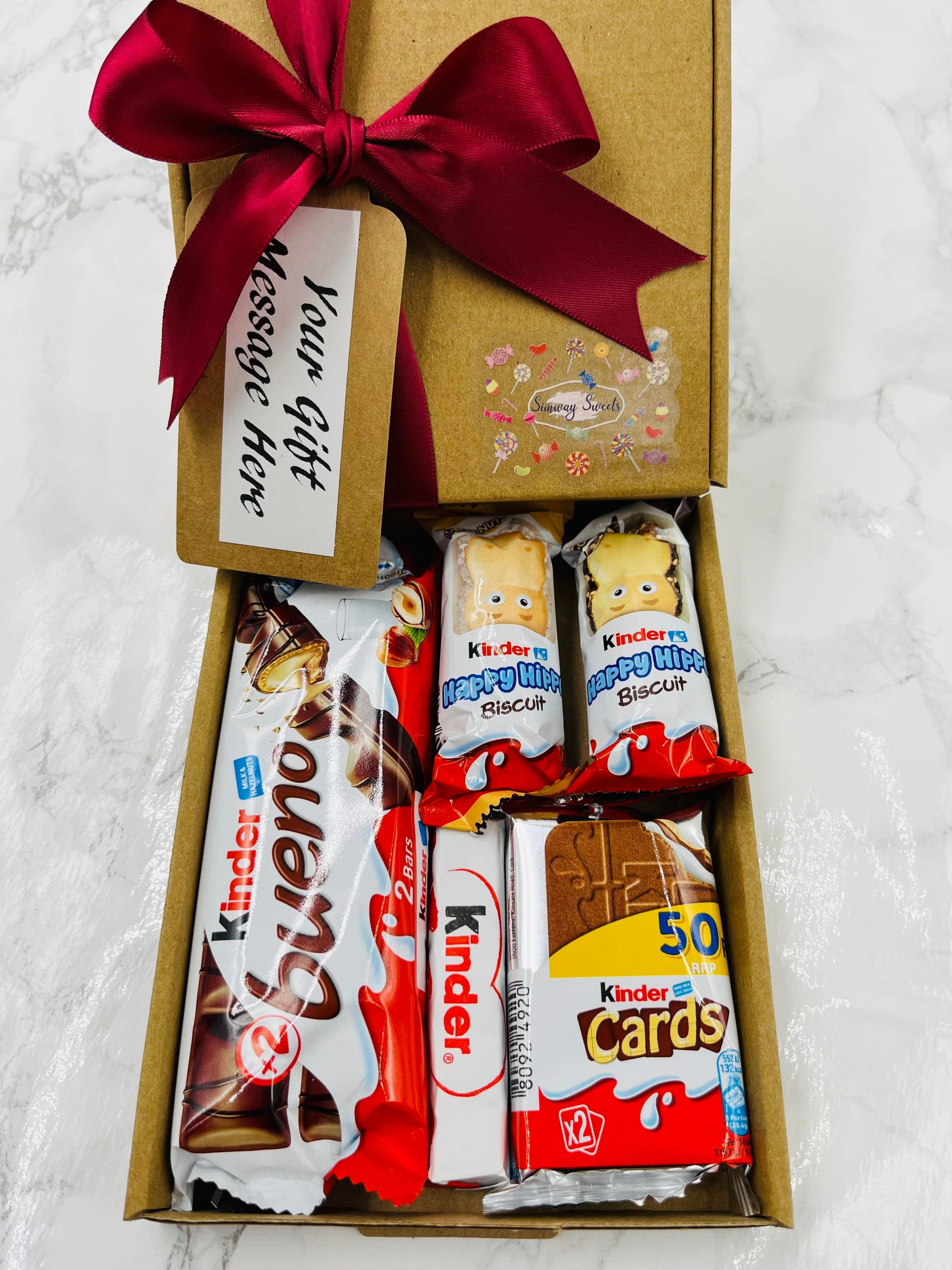 Kinder Bueno Gift Box | White Chocolate Kinder | Personalised Birthday