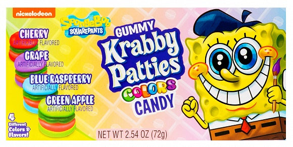 Spongebob Squarepants Gummy Krabby Patties Colors Theatre Box - 72g
