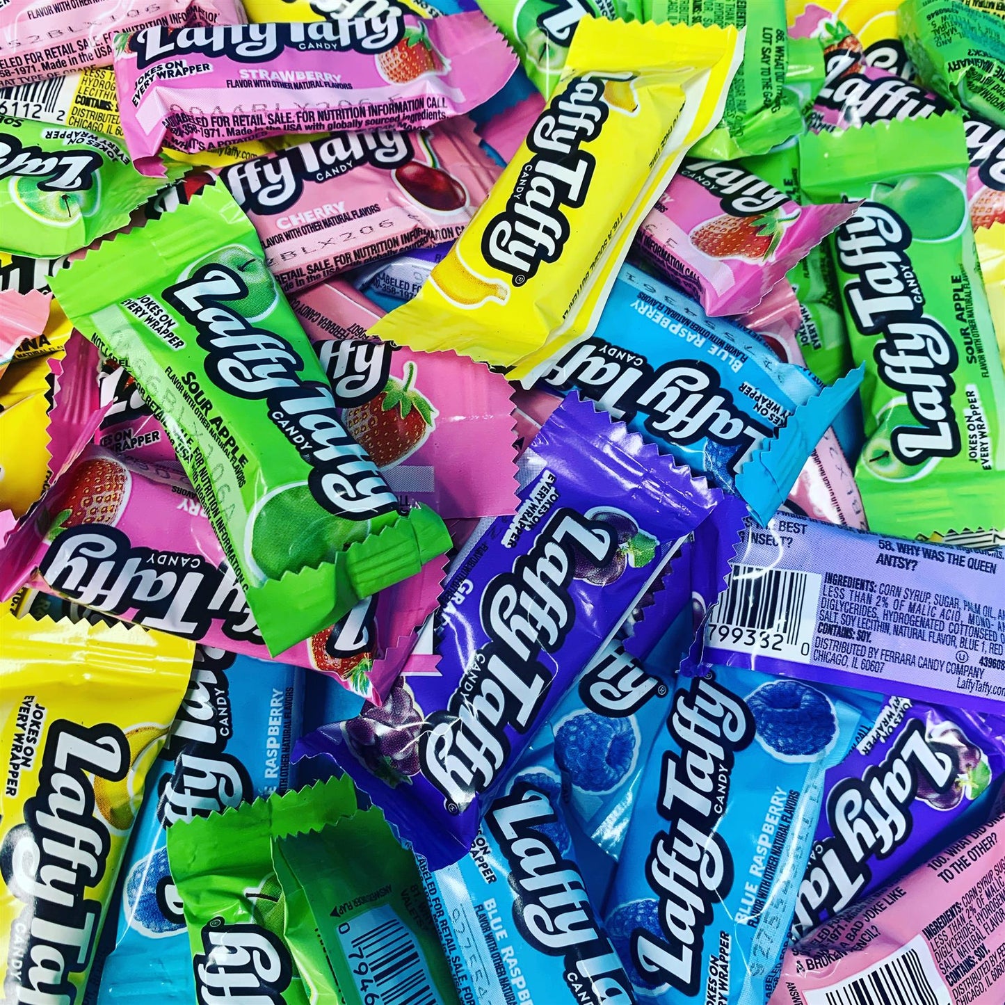 LAFFY TAFFY MIXED APPLE , CHERRY & STRAWBERRY! THESE ARE PAST THE BEST BEFORE DATE!!!