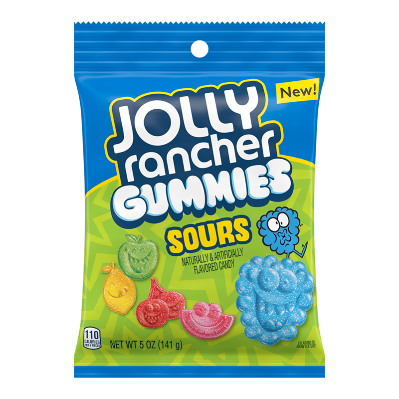 Jolly Rancher Sour Gummies Peg Bag 141g - BEST BEFORE : 08-2022