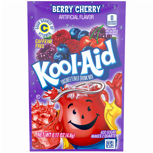 Kool Aid Berry Cherry Unsweetened Drink Mix Sachet - 0.17oz (4.8g)