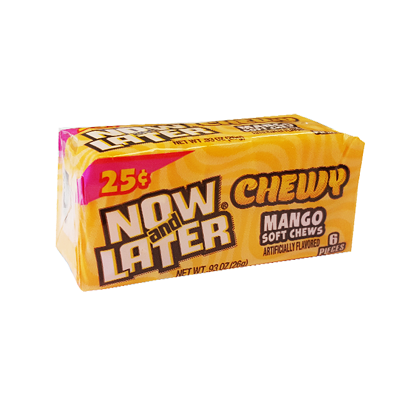 Now & Later 6 Piece CHEWY Mango Fruit Chews 0.93oz (26g)