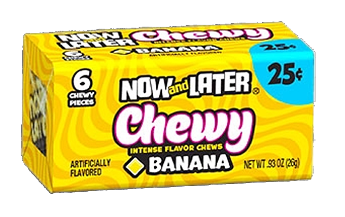 Now & Later 6 Piece CHEWY Banana Candy 0.93oz (26g)
