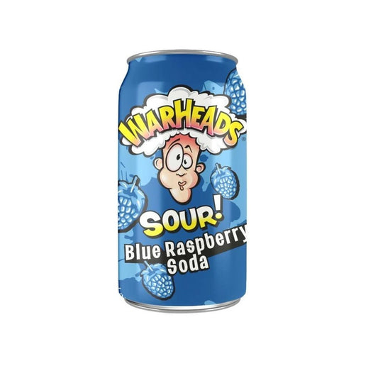 WARHEADS SOUR BLUE RASPBERRY SODA 355ML